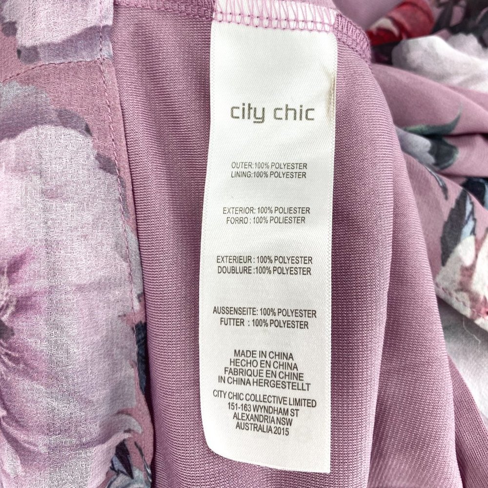 City Chic Women's Floral Print Twist Front Top - Picture 5 of 7